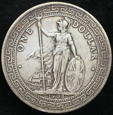 Moeda de prata dólar comercial britânico 1903-B, Britannia Reino Unido Victoria comprar usado  Enviando para Brazil