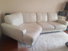 white leather chaise lounge for sale  STEVENAGE