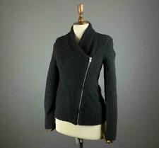 IRO Cody Black Shawl Asymmetric Zip Up Wool Jacket Size 38 til salgs  Frakt til Norway