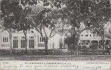 Cartão postal St. Lawrence C. Church, Sayville Long Island 1907, vinco médio comprar usado  Enviando para Brazil