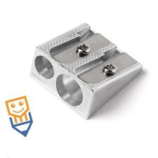 PENCIL SHARPENER Metal DOUBLE TWIN HOLE HEAVY DUTY Traditional CLASSROOM GRADE for sale  Shipping to South Africa