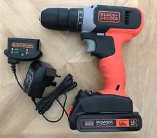 Black & Decker BCD001 Cordless 18V Drill Driver Keyless Chuck Battery & Charger, used for sale  Shipping to South Africa