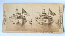 1899 U.S. Battleship "Indiana" Stern View Stereoview Card L3 for sale  Shipping to South Africa