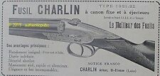 Publicite charlin fusil d'occasion  Cires-lès-Mello