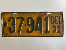 1931 delaware license for sale  Poughkeepsie