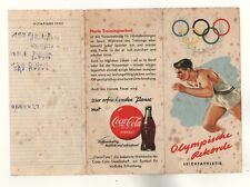 Faltblatt 1952 Olympia Olympische Rekorde Reklame Coca Cola (85) comprar usado  Enviando para Brazil