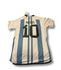Camiseta Messi Argentina Home versão oficial fã 2022 3 estrelas 2XL XXLarge comprar usado  Enviando para Brazil
