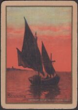 Playing Cards Single Card Old Antique US Wide Named * SUNDOWN * Sailing Boat Art for sale  Shipping to South Africa