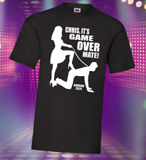 Camisetas personalizadas Stag Do - "It's Game Over" texto personalizado, camisetas de fin de semana con ciervos, usado segunda mano  Embacar hacia Argentina