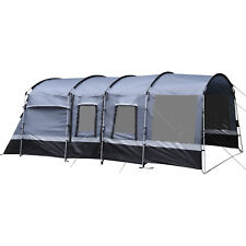 Outsunny 8-Person Camping Tent Tunnel Design with 4 Large Windows Dark Grey for sale  Shipping to South Africa