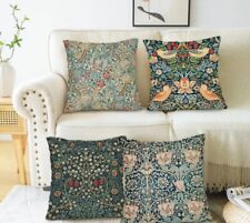 William Morris Set Of 4 Linen Blend Cushion Covers 45x45cm New Strawberry Theif for sale  Shipping to South Africa