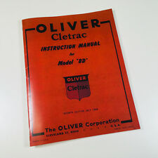 Used, OLIVER CLETRAC BD CRAWLER TRACTOR INSTRUCTION MANUAL OWNERS OPERATORS for sale  Brookfield