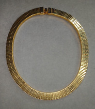 Vintage Kenneth Lane Gold Tone Snake Choker Necklace 16" X 3/8", used for sale  Shipping to South Africa