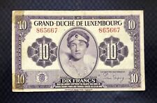 Luxemburgo 1944 - 10 francos - P#44 - En muy buen estado - MB3 segunda mano  Embacar hacia Argentina