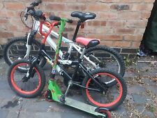 2 Childrens BMX Bikes and 1 scooter and  14 inch and 16 inch Raleigh 7 speed  for sale  BIRMINGHAM