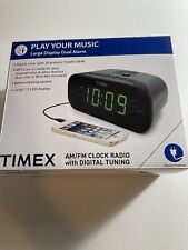 Rádio despertador duplo TIMEX AM/FM T231GRY reproduz música do seu smartphone novo comprar usado  Enviando para Brazil