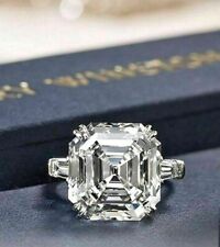 2.60 Ct Asscher Cut Lab Created Diamond Engagement Wedding Ring 14K White Gold for sale  McKinney