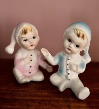 Vintage Kitsch Bisque Babies Ornaments Korean Korea Stamp  Figurines Retro, used for sale  Shipping to South Africa