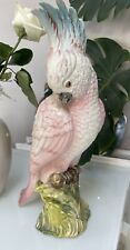 BASSANO Italy Vintage 1970s Italian Hand Painted Ceramic Cockatoo Parrot Large for sale  Shipping to South Africa