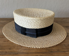 Chapéu de palha vintage Savoy Hatters tamanho 7 1/8, usado comprar usado  Enviando para Brazil