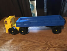 PLAYSKOOL TRUCK WITH TRAILER YELLOW AND BLUE 15" X 5"/ WRONGWAY052 for sale  Shipping to South Africa