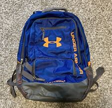 Mochila Under Armour, Bolsa Escolar de Lona Tamanho Completo Laranja + Tempestade Azul com Logotipo comprar usado  Enviando para Brazil