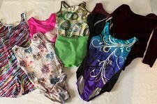 Lot of 9 Gymnastics Leotards Sz CM Child Medium 7-8 Youth GK, Ozone, Danskin Now, used for sale  Shipping to South Africa
