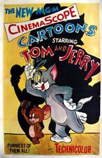 Tom and Jerry 1965 película de culto cartel de dibujos animados reimpreso 18x12 pulgadas segunda mano  Embacar hacia Argentina
