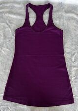 Camiseta sin mangas Lululemon para mujer púrpura espalda deportiva gimnasio correr talla 2 segunda mano  Embacar hacia Mexico