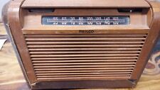 Usado, Rádio portátil vintage Philco estojo superior de madeira #46-350 comprar usado  Enviando para Brazil