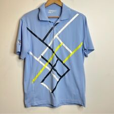 Usado, Camisa polo de golf Nike para hombre azul manga corta abotonada Dri Fit M segunda mano  Embacar hacia Argentina