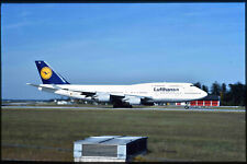 Diapositiva de avión diapositiva Lufthansa Boeing 747 D-ABTD Frankfurt 1991 K64 segunda mano  Embacar hacia Argentina