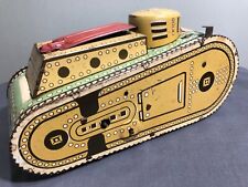 Rare Vintage 1930’s Tin Plate Louis Marx WW1 Dough Boy Tank 25.5cm x 10cm. for sale  Shipping to South Africa