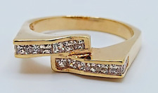 Used, GOLD PLATED PRINCESS CUT CZ BT-PASS RING SIZE 9.5 for sale  Shipping to South Africa