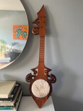 Usado, RARA Guitarra Tiki Ukelele Tahitiano 4 Cuerdas Caoba Polinesia Hawai Tahití segunda mano  Embacar hacia Argentina
