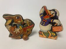 2 Vintage Wooden Walt Disney Easter Parade  Antique Toy for sale  Shipping to South Africa