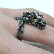 Anillo de dragón chino 3D de plata esterlina movimiento articulado muy detallado talla 7,5 segunda mano  Embacar hacia Argentina