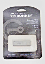 16 GB Kingston Technology IronKey Locker + 50 unidades flash tipo A 3.2 - plateadas segunda mano  Embacar hacia Argentina