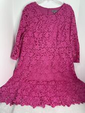 Vestido de renda Jessica London rosa plus size 22 império cintura gola redonda alegre em excelente estado usado comprar usado  Enviando para Brazil