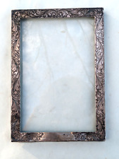 Antique Sterling Frame mkd. 2170W, w/glass no back for restore, scrolling leaves for sale  Shipping to South Africa