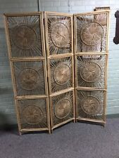3 panel wicker room divider for sale  Jeffers
