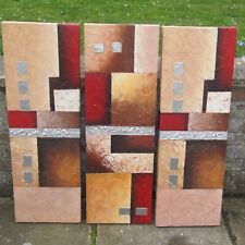 Abstract painting trio for sale  HALESWORTH