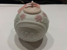 Ornamento anual de Natal Lladro 1996 bola bisque de porcelana 16298 rosa comprar usado  Enviando para Brazil