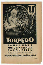 Stara reklama z 1942 roku - zakłady torpedowe - rowery, motocykle - Frankfurt na sprzedaż  PL