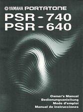 Teclado Yamaha Portatone PSR-740 PSR-640 manual do proprietário comprar usado  Enviando para Brazil