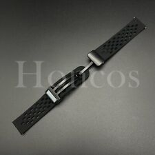 Banda de reloj de goma de silicona negra 20 22 mm magnética liberación rápida se adapta a Huawei, usado segunda mano  Embacar hacia Argentina