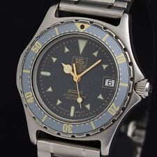 Relógio de quartzo masculino TAG HEUER 2000 972.613 azul marinho data aço inoxidável comprar usado  Enviando para Brazil