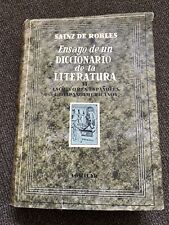 Diccionario de La Literatura, Español, 1964, Sainz De Robles, Tercera Edición segunda mano  Embacar hacia Argentina