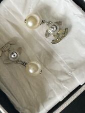 chanel pearl earrings for sale  NORTHWICH
