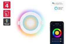 Kogan SmarterHome Smart LED Downlight (RGB + Cool & Warm White) - 4 Pack for sale  Shipping to South Africa